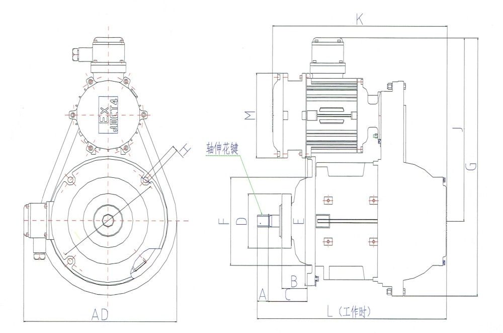 BZDS1隔爆型雙速錐形轉(zhuǎn)子三相異步電動機(jī)尺寸圖.jpg